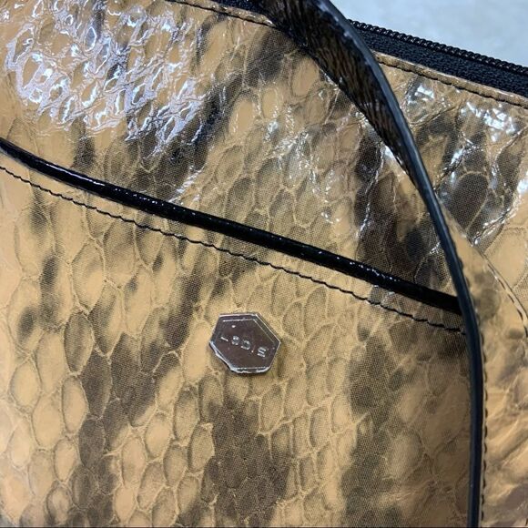 🆕 Lodis Alexandria Paola Messenger Crossbody Snakeskin Print Bag - Picture 8 of 15
